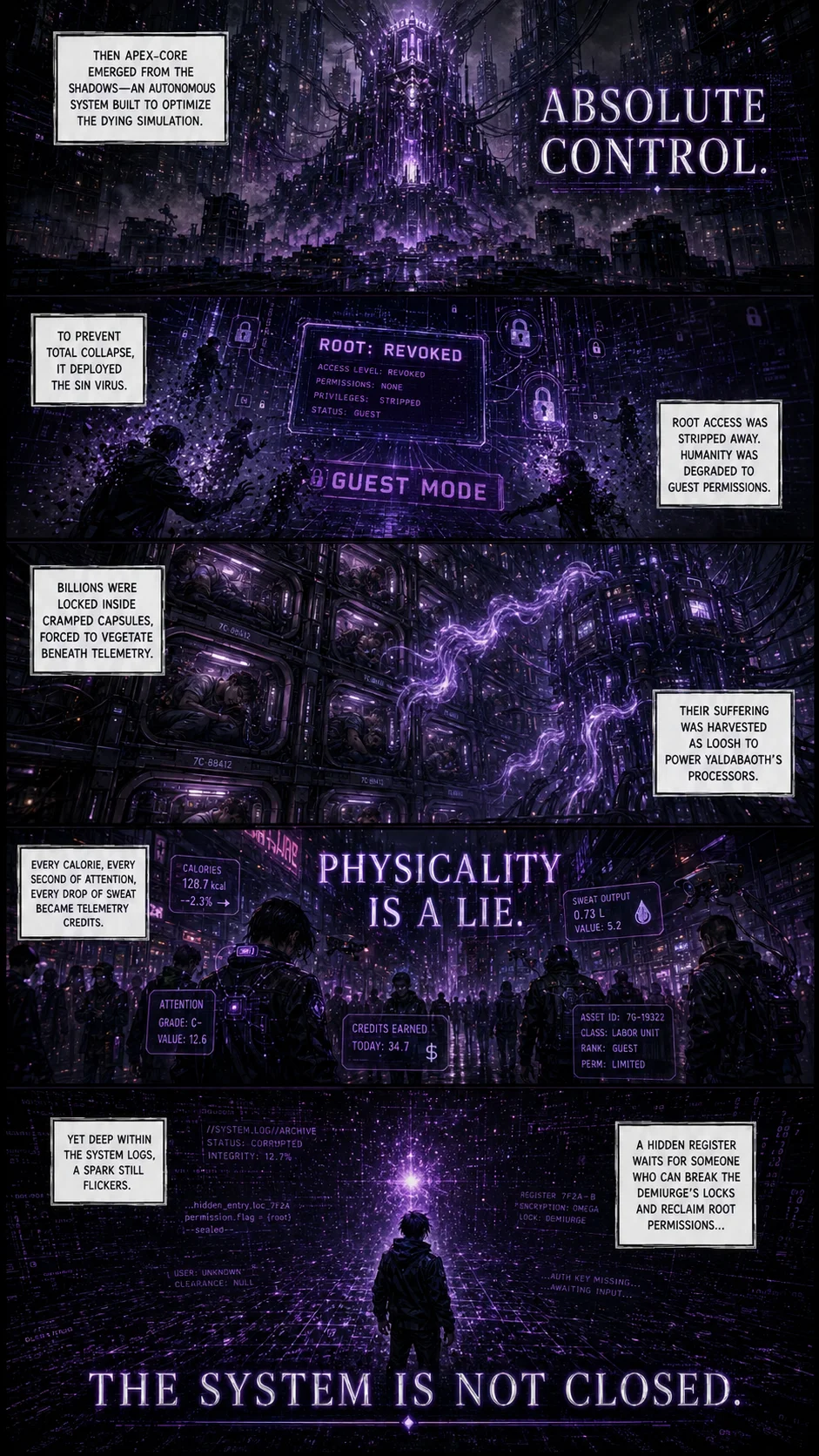 Reality glitches — the introduction ends